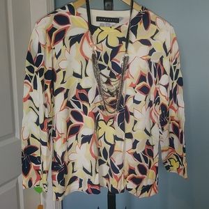 EUC VINTAGE PROPHECY FLORAL SCOOP NECK SWEATER
